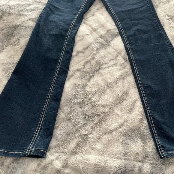 VINTAGE WRANGLER JEANS ,RED STITCHING, S3/4 x34 - Picture 10 of 12